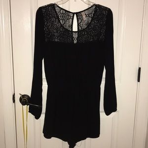 Black playsuit (short romper)